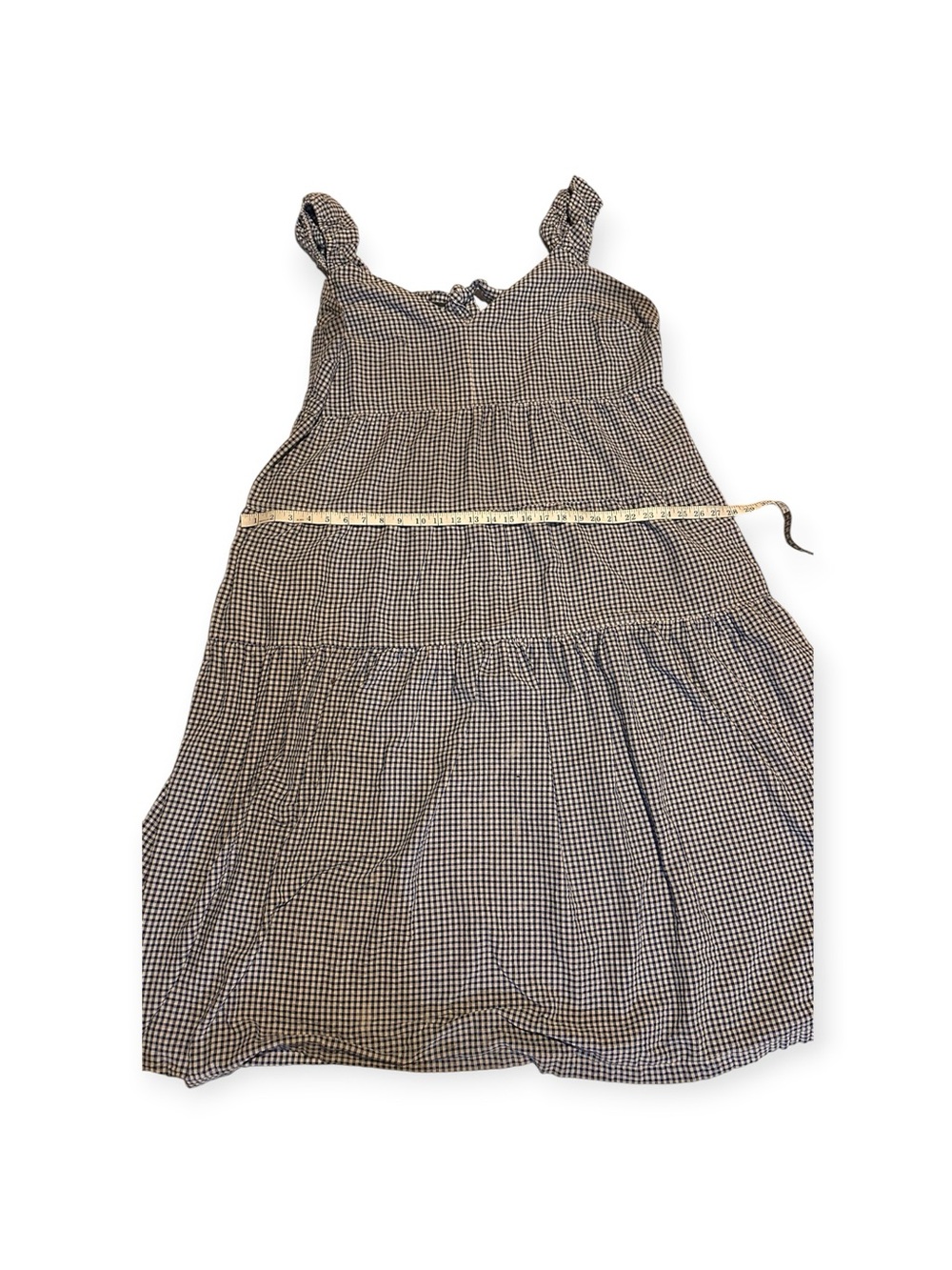Old Navy XXL Blue Gingham Square-Neck Tiered Midi Dress - Picture 8 of 12